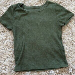 AE crop top hunter green small